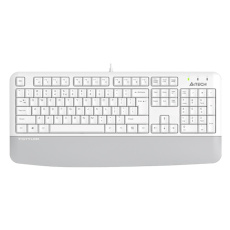 A4tech FK20, multimediální kancelářská klávesnice, CZ/US, USB, bílá