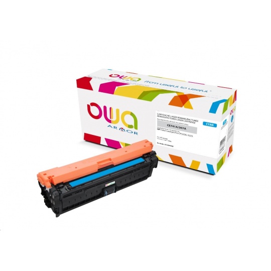 OWA Armor toner pro HP Color Laserjet CP5220, 5225, 7300 Stran, CE741A, modrá/cyan