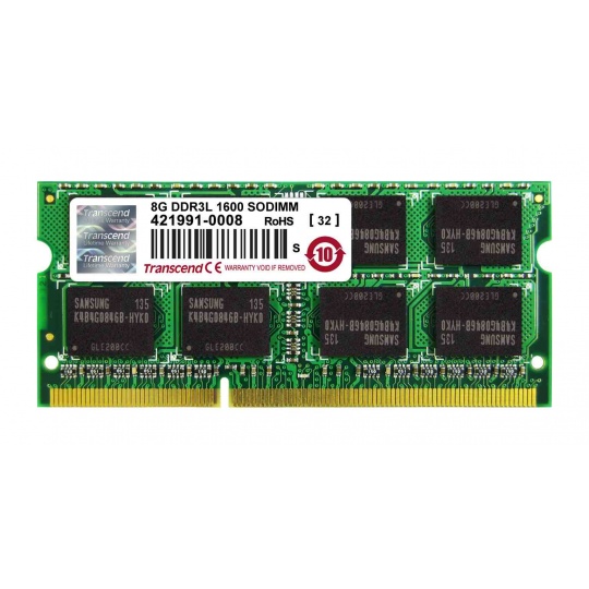 TRANSCEND SODIMM DDR3L 8GB 1600MHz 2Rx8 CL11