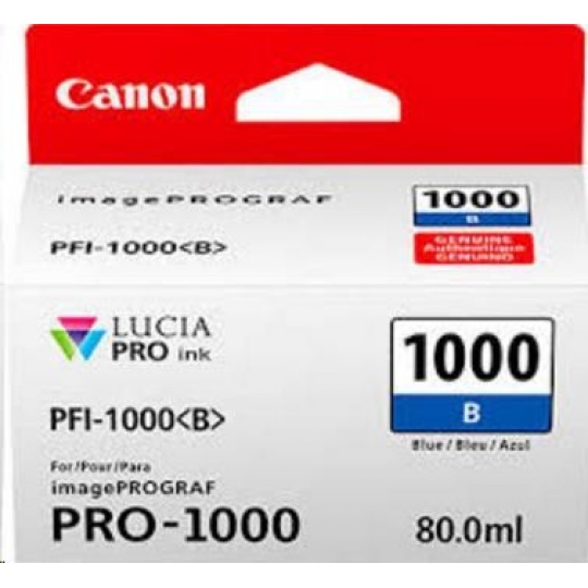 Canon CARTRIDGE PFI-1000B modrá pro ImagePROGRAF PRO-1000 (545 str.)