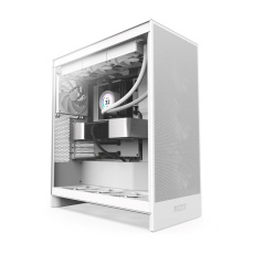 NZXT skříň H7 Flow edition / ATX / 3x 120 mm fan / USB-C / 2x USB / prosklená bočnice / mesh panel / bílá NZXT skříň H7 Flow edition / ATX / 3x 120 mm fan / USB-C / 2x USB / prosklená bočnice / mesh panel / bílá
