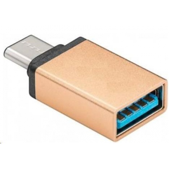 PREMIUMCORD Adaptér USB 3.1 C/male - USB 3.0 A/female, zlatý, OTG