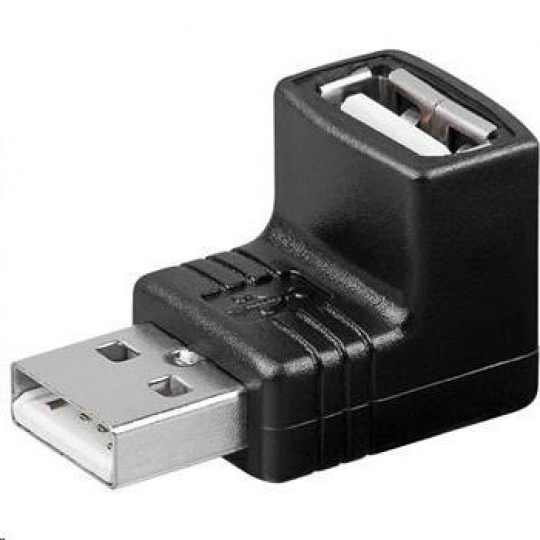 PremiumCord USB redukce A-A, Male/Female 90°