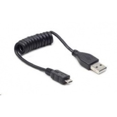 GEMBIRD Kabel USB 2.0 A-Micro B propojovací 0,60m (černý, kroucený) GEMBIRD Kabel USB 2.0 A-Micro B propojovací 0,60m (černý, kroucený)
