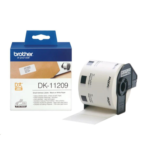 BAZAR - BROTHER DK-11209 Úzké adresní štítky 29x62mm (800 ks) - Poškozený obal (Komplet)