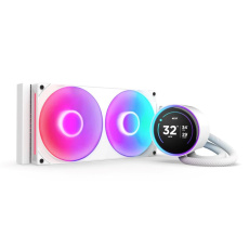 NZXT vodní chladič Kraken 280 ELITE RGB / 2x140mm RGB fan / 4-pin PWM / LCD disp. / 6 let / bílá NZXT vodní chladič Kraken 280 ELITE RGB / 2x140mm RGB fan / 4-pin PWM / LCD disp. / 6 let / bílá