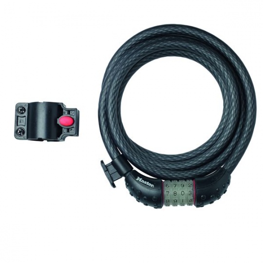 MasterLock 8190EURDPRO Ocelové kombinační lanko na kolo - 1,8m