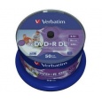 VERBATIM DVD+R(50-pack)DoubleLayer/Spindle/8X/8.5GB/Printable/NoID