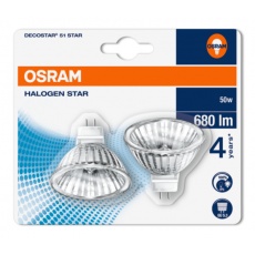 OSRAM Halogen Decostar Star 44870 ST WFL 12V 50W GU5,3 noDIM C Sklo 1450cdlm 2700K 4000h (blistr 2ks) OSRAM Halogen Decostar Star 44870 ST WFL 12V 50W GU5,3 noDIM C Sklo 1450cdlm 2700K 4000h (blistr 2ks)