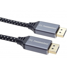 PREMIUMCORD Kabel DisplayPort 1.4 přípojný kabel, kovové a zlacené konektory, 1,5m