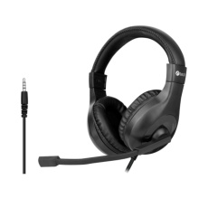 Sluchátka k PC C-TECH MHS-05, 3,5mm jack, černá Sluchátka k PC C-TECH MHS-05, 3,5mm jack, černá