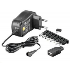 Goobay Univerzální napájecí adaptér 230V/3-12V stejnosměrný 600mA Goobay Univerzální napájecí adaptér 230V/3-12V stejnosměrný 600mA