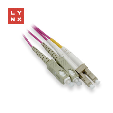 LYNX duplexní patch kabel MM, OM4, LC/SC, 50/125µm, 3m