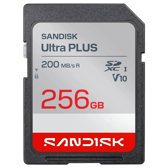 Sandisk Ultra PLUS SDXC karta 256GB UHS-I, V10, U1, C10, (200MB/s)