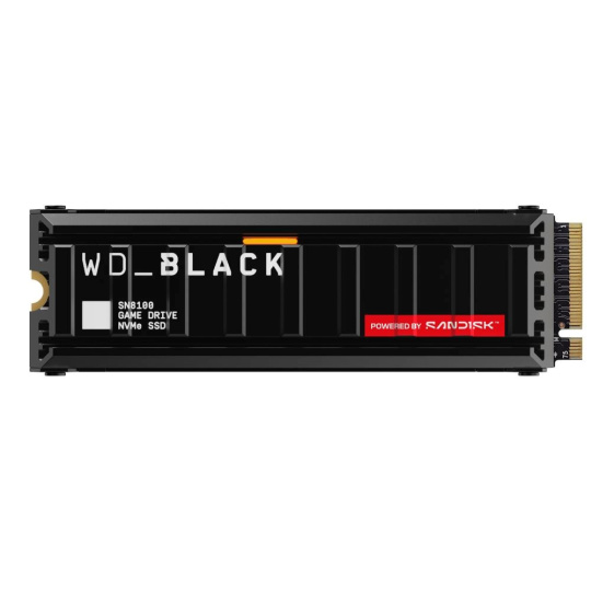 WD BLACK SSD NVMe 1TB PCIe SN8100 Powered by SanDisk, Gen5, (R:14900, W:11000MB/s), Chladič WD BLACK SSD NVMe 1TB PCIe SN8100 Powered by SanDisk, Gen5, (R:14900, W:11000MB/s), Chladič