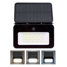 Solight LED solární reflektor se senzorem, 6W, 660lm, 3CCT, Li-Ion, černá Solight LED solární reflektor se senzorem, 6W, 660lm, 3CCT, Li-Ion, černá
