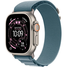 Apple Watch Ultra 3 GPS + Cellular 49mm Natural Titanium Case with Light Blue Alpine Loop - Medium