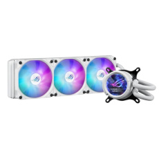 ASUS vodní chladič CPU AIO ROG STRIX LC III 360 ARGB LCD WHITE, 3x120mm, LCD Displej, LGA1851, AM5, bílá ASUS vodní chladič CPU AIO ROG STRIX LC III 360 ARGB LCD WHITE, 3x120mm, LCD Displej, LGA1851, AM5, bílá