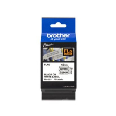 BROTHER FLe-2511 předřezané štítky - černá na bílé, 21 mm šířka BROTHER FLe-2511 předřezané štítky - černá na bílé, 21 mm šířka