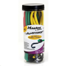 Master Lock set 6 ks upínací gumy s háčky Master Lock set 6 ks upínací gumy s háčky